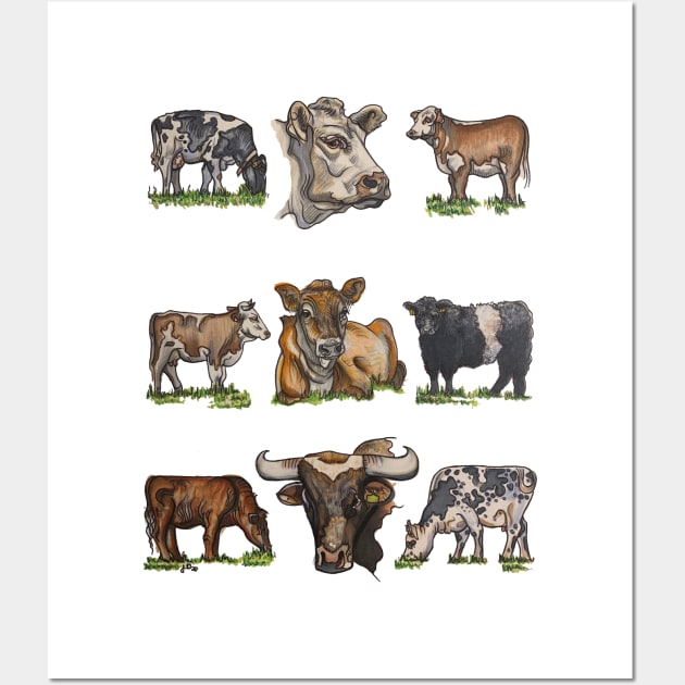 Cows Wall Art by jilliandohertyart